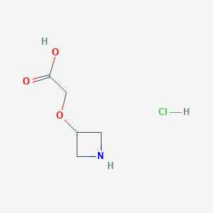 molecular formula C5H10ClNO3 B7955511 2-(Azetidin-3-yloxy)acetic acid hydrochloride 