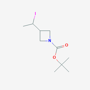 molecular formula C10H18INO2 B7955518 tert-Butyl 3-(1-iodoethyl)azetidine-1-carboxylate 