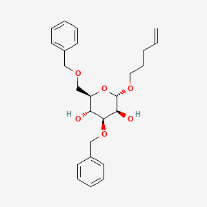 molecular formula C25H32O6 B7955532 4-Pentenyl 3,6-di-o-benzyl-alpha-d-mannopyranoside 