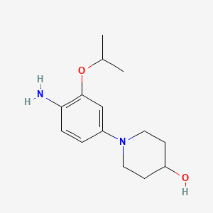 molecular formula C14H22N2O2 B7955538 1-(4-Amino-3-isopropoxyphenyl)piperidin-4-OL 