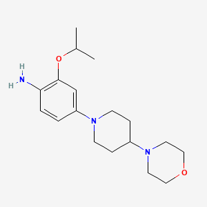 molecular formula C18H29N3O2 B7955545 2-Isopropoxy-4-(4-morpholinopiperidin-1-yl)aniline 