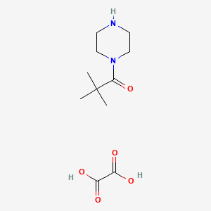 molecular formula C11H20N2O5 B7955597 2,2-Dimethyl-1-piperazin-1-yl-propan-1-one oxalate 