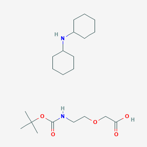 molecular formula C21H40N2O5 B7955603 Dicyclohexylamine 2-(2-((tert-butoxycarbonyl)amino)ethoxy)acetate 