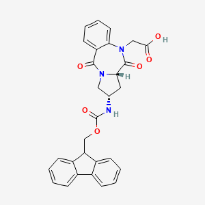molecular formula C29H25N3O6 B7955625 (2S,11aS)-Fmoc-2-amino-10-carboxymethyl-1,2,3,11a-tetrahydro-10H-pyrrolo[2,1-c][1,4]-benzodiazepine-5,11-dione CAS No. 1219953-65-7