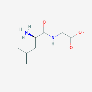 molecular formula C8H16N2O3 B7955659 2-[[(2R)-2-azaniumyl-4-methylpentanoyl]amino]acetate 