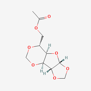 molecular formula C10H14O7 B7955679 6-O-Acetyl-1,2:3,5-di-o-methylidene-alpha-d-glucofuranose 
