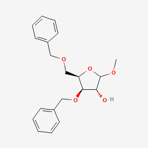 molecular formula C20H24O5 B7955688 (3R,4R,5R)-4-(Benzyloxy)-5-((benzyloxy)methyl)-2-methoxytetrahydrofuran-3-ol 