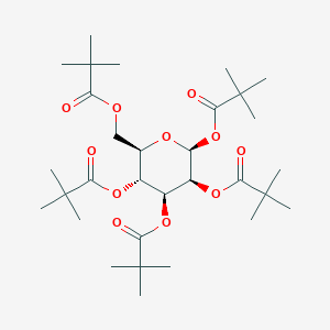 molecular formula C31H52O11 B7955691 1,2,3,4,6-Penta-O-pivaloyl-beta-D-mannopyranose 