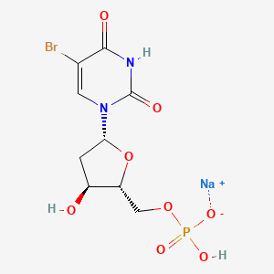 sodium;[(2R,3S,5R)-5-(5-bromo-2,4-dioxopyrimidin-1-yl)-3-hydroxyoxolan-2-yl]methyl hydrogen phosphate