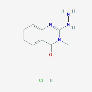 molecular formula C9H11ClN4O B7955713 4(3H)-quinazolinone, 2-hydrazino-3-methyl-, monohydrochloride 