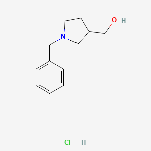 molecular formula C12H18ClNO B7955720 3-Pyrrolidinemethanol, 1-(phenylmethyl)-, hydrochloride 