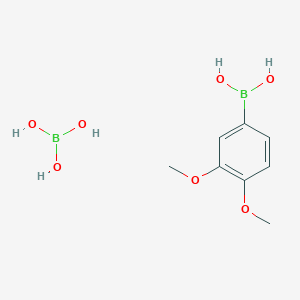 molecular formula C8H14B2O7 B7955721 (3,4-Dimethoxyphenyl)boronic acid-boric acid (1:1) 