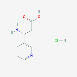 molecular formula C8H11ClN2O2 B7955730 3-Amino-3-(pyridin-3-yl)propanoic acid hydrochloride 