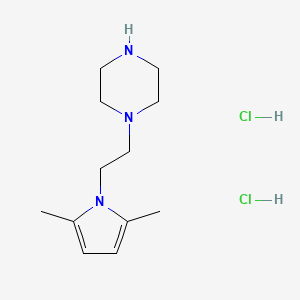 molecular formula C12H23Cl2N3 B7955753 1-[2-(2,5-Dimethyl-1h-pyrrol-1-yl)ethyl]piperazine dihydrochloride 