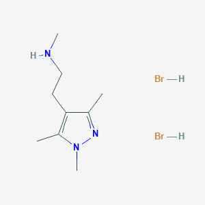 molecular formula C9H19Br2N3 B7955767 1H-Pyrazole-4-ethanamine, n,1,3,5-tetramethyl-, dihydrobromide 