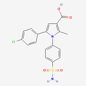 molecular formula C18H15ClN2O4S B7955896 5-(4-氯苯基)-2-甲基-1-(4-磺酰胺基苯基)-1H-3-羧酸 