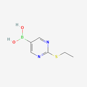 molecular formula C6H9BN2O2S B7955898 [2-(Ethylsulfanyl)pyrimidin-5-yl]boronic acid 