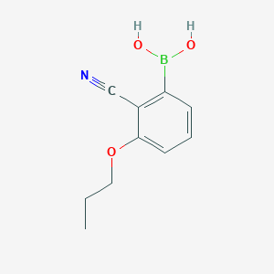 molecular formula C10H12BNO3 B7955904 (2-Cyano-3-propoxyphenyl)boronic acid 