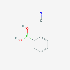 molecular formula C10H12BNO2 B7955932 [2-(1-Cyano-1-methylethyl)phenyl]boronic acid 