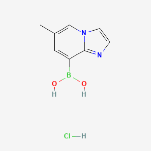 molecular formula C8H10BClN2O2 B7955956 {6-Methylimidazo[1,2-a]pyridin-8-yl}boronic acid hydrochloride 