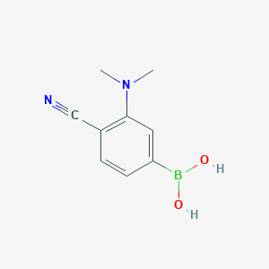 molecular formula C9H11BN2O2 B7955974 [4-Cyano-3-(dimethylamino)phenyl]boronic acid 