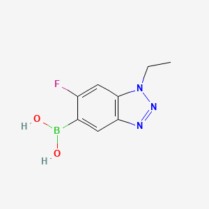 molecular formula C8H9BFN3O2 B7955978 (1-Ethyl-6-fluoro-1,2,3-benzotriazol-5-yl)boronic acid 