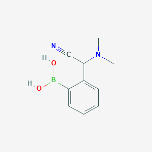 molecular formula C10H13BN2O2 B7955985 {2-[Cyano(dimethylamino)methyl]phenyl}boronic acid 