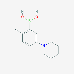 molecular formula C12H18BNO2 B7955989 [2-Methyl-5-(piperidin-1-yl)phenyl]boronic acid 