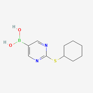 molecular formula C10H15BN2O2S B7956003 [2-(Cyclohexylsulfanyl)pyrimidin-5-yl]boronic acid 