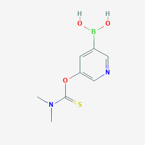 molecular formula C8H11BN2O3S B7956009 {5-[(Dimethylcarbamothioyl)oxy]pyridin-3-yl}boronic acid 