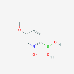 molecular formula C6H8BNO4 B7956014 2-(Dihydroxyboranyl)-5-methoxypyridin-1-ium-1-olate 