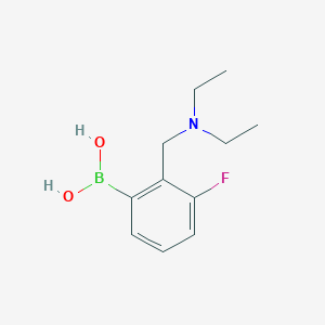 molecular formula C11H17BFNO2 B7956025 {2-[(Diethylamino)methyl]-3-fluorophenyl}boronic acid 