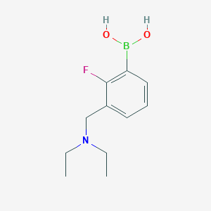 molecular formula C11H17BFNO2 B7956031 {3-[(Diethylamino)methyl]-2-fluorophenyl}boronic acid 