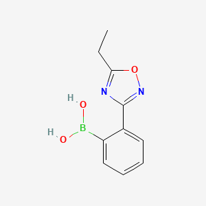 molecular formula C10H11BN2O3 B7956049 [2-(5-Ethyl-1,2,4-oxadiazol-3-yl)phenyl]boronic acid 