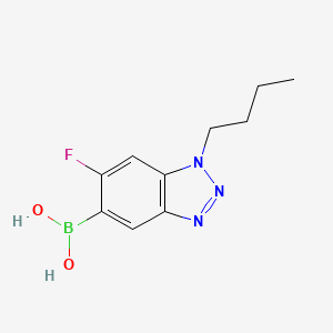 molecular formula C10H13BFN3O2 B7956066 (1-Butyl-6-fluoro-1,2,3-benzotriazol-5-yl)boronic acid 
