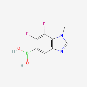 molecular formula C8H7BF2N2O2 B7956070 (6,7-Difluoro-1-methyl-1,3-benzodiazol-5-yl)boronic acid 