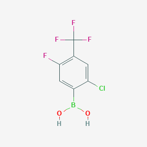 molecular formula C7H4BClF4O2 B7956081 [2-Chloro-5-fluoro-4-(trifluoromethyl)phenyl]boronic acid 