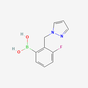 molecular formula C10H10BFN2O2 B7956089 [3-Fluoro-2-(pyrazol-1-ylmethyl)phenyl]boronic acid 