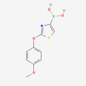 molecular formula C10H10BNO4S B7956106 [2-(4-Methoxyphenoxy)-1,3-thiazol-4-yl]boronic acid 
