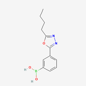 molecular formula C12H15BN2O3 B7956119 [3-(5-Butyl-1,3,4-oxadiazol-2-yl)phenyl]boronic acid 
