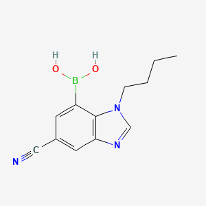 molecular formula C12H14BN3O2 B7956122 (3-Butyl-6-cyano-1,3-benzodiazol-4-yl)boronic acid 