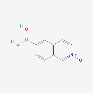molecular formula C9H8BNO3 B7956146 6-(Dihydroxyboranyl)isoquinolin-2-ium-2-olate CAS No. 1690326-28-3