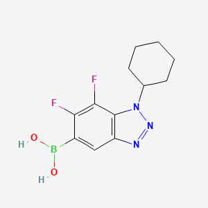 molecular formula C12H14BF2N3O2 B7956153 (1-Cyclohexyl-6,7-difluoro-1,2,3-benzotriazol-5-yl)boronic acid 