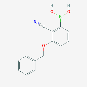 molecular formula C14H12BNO3 B7956156 [3-(Benzyloxy)-2-cyanophenyl]boronic acid 