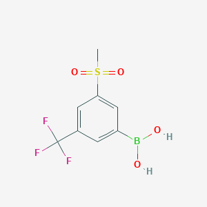 molecular formula C8H8BF3O4S B7956168 [3-Methanesulfonyl-5-(trifluoromethyl)phenyl]boronic acid 