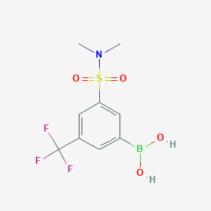 molecular formula C9H11BF3NO4S B7956193 [3-(Dimethylsulfamoyl)-5-(trifluoromethyl)phenyl]boronic acid 