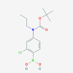 molecular formula C14H21BClNO4 B7956220 4-(N-BOC-N-Propylamino)-2-chlorophenylboronic acid 