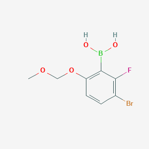 molecular formula C8H9BBrFO4 B7956236 (3-Bromo-2-fluoro-6-(methoxymethoxy)phenyl)boronic acid 