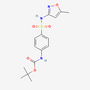 molecular formula C15H19N3O5S B7956259 tert-Butyl N-{4-[(5-methyl-1,2-oxazol-3-yl)sulfamoyl]phenyl}carbamate CAS No. 1437794-32-5