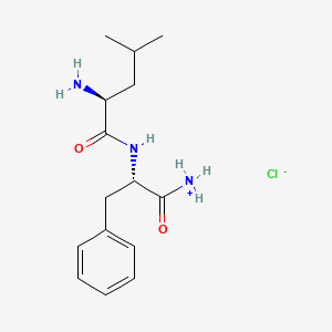 molecular formula C15H24ClN3O2 B7956266 [(2S)-2-[[(2S)-2-amino-4-methylpentanoyl]amino]-3-phenylpropanoyl]azanium;chloride 